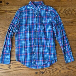 Vineyard Vines Men's Blue Plaid Button-Down Shirt